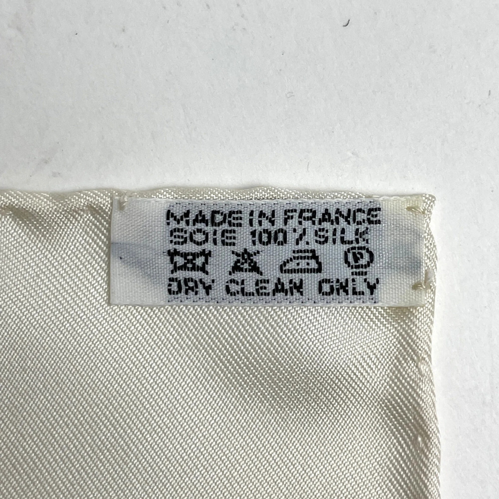 HERMES White Silk Scarf - Picture 2 of 5
